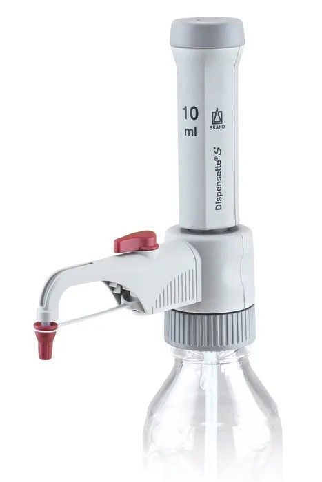 Dispensette S III tipo Fix cert.conf., 10ml, con válvula de purga Safety Prime. Compra por múltiplo de 1/Precio x un.-Reemplazo de art 4700241. Brand.