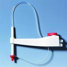 Cánula de valoración Titrette® 25 y 50 ml, con tapa a rosca y con recirculación valve. Válvula de expulsión/dosificación interna, a partir de SN 01K. Brand.